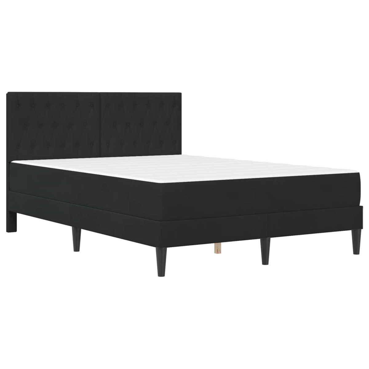 vidaXL Σκελετός κρεβατιού με στρώμα Μαύρο 160 x 200 cm Βελούδο