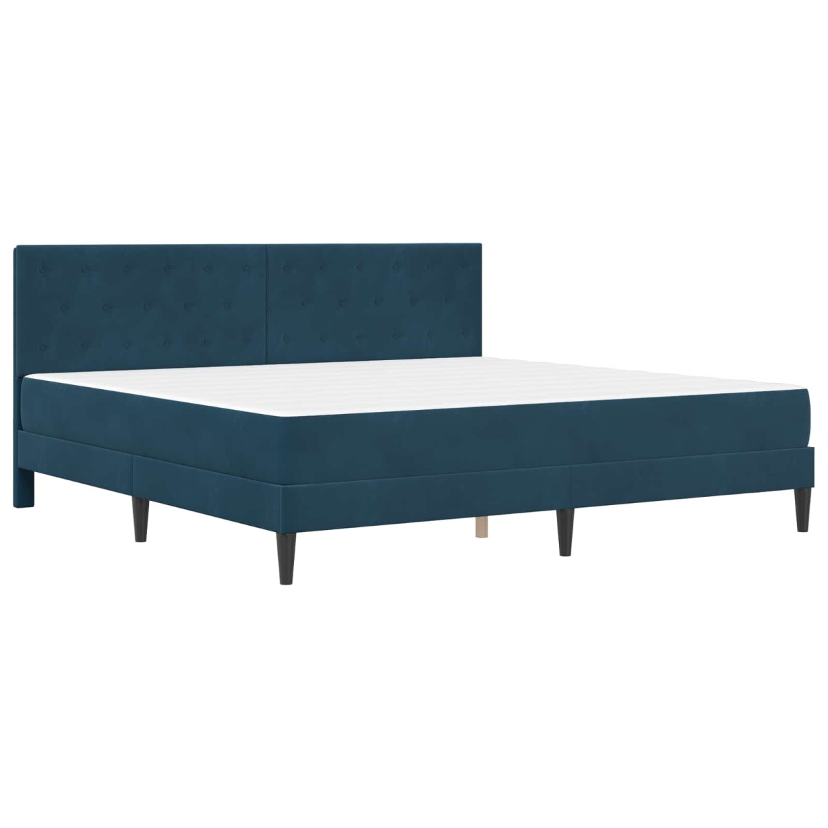 vidaXL Σκελετός κρεβατιού με στρώμα Μπλε 180 x 200 cm Βελούδο