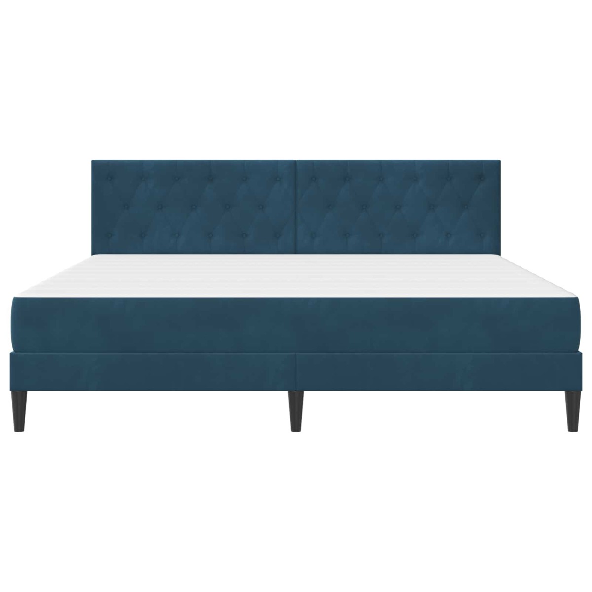 vidaXL Σκελετός κρεβατιού με στρώμα Μπλε 180 x 200 cm Βελούδο