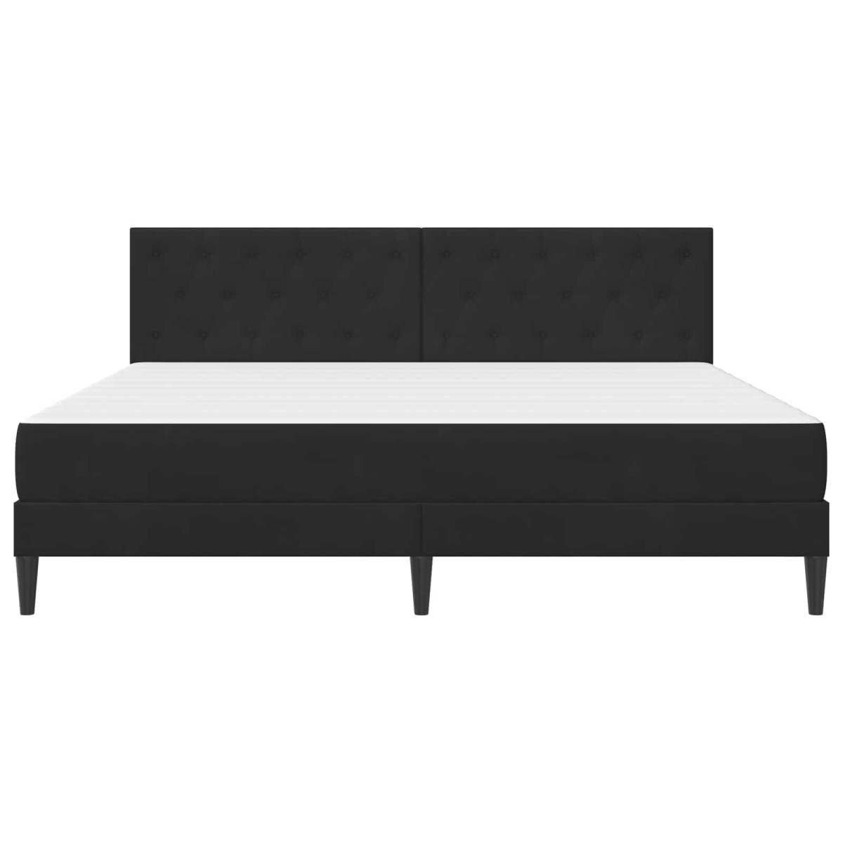 vidaXL Σκελετός κρεβατιού με στρώμα Μαύρο 200 x 200 cm Βελούδο