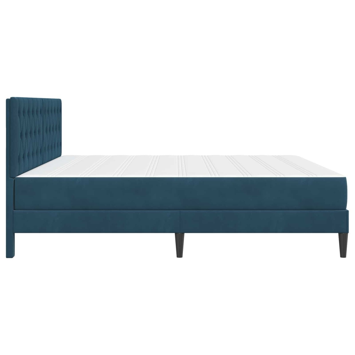 vidaXL Σκελετός κρεβατιού με στρώμα Μπλε 200 x 200 cm Βελούδο