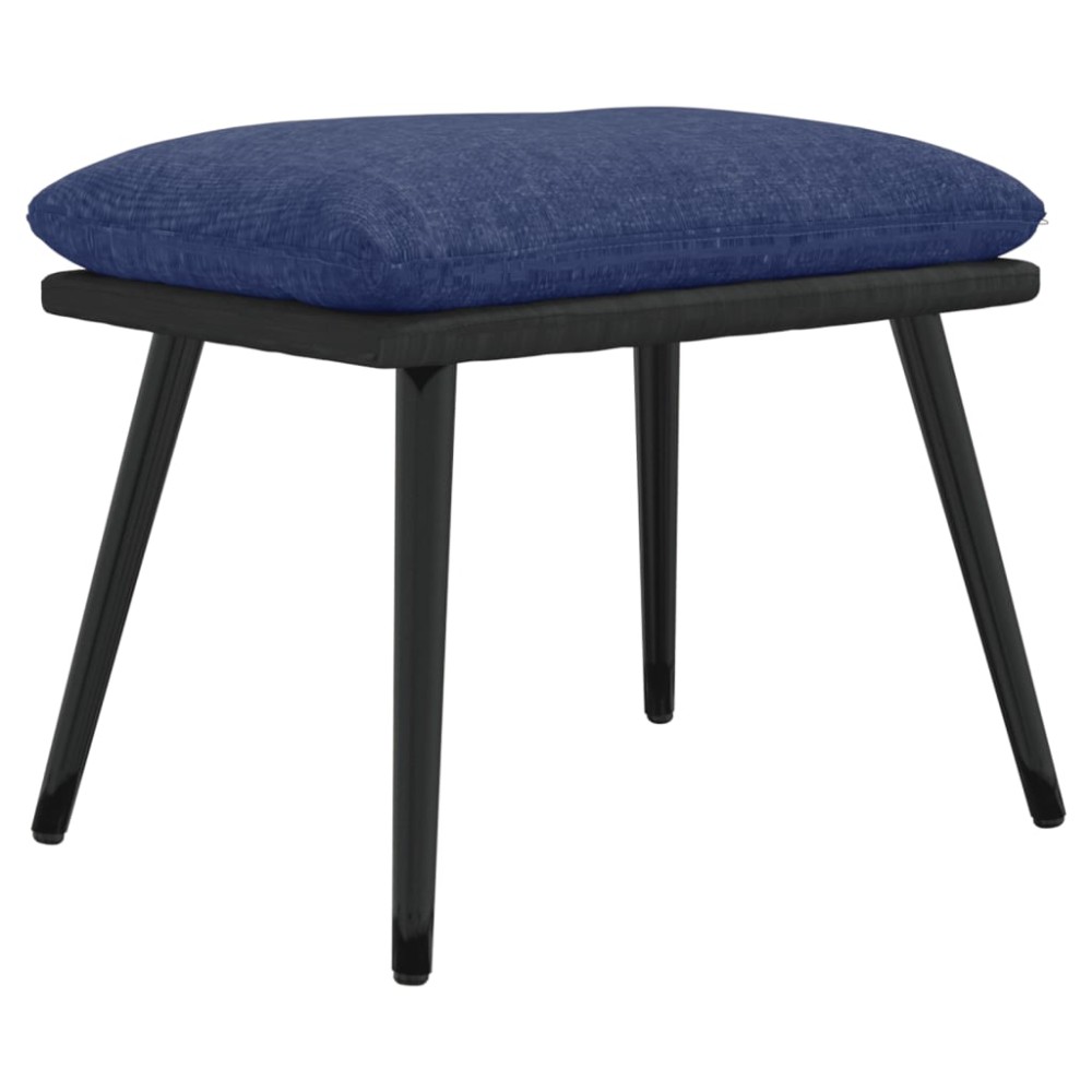 vidaXL Υποπόδιο Μπλε 45x29,5x35 εκ. Ύφασμα & Συνθετικό Δέρμα