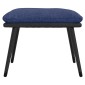 vidaXL Υποπόδιο Μπλε 45x29,5x35 εκ. Ύφασμα & Συνθετικό Δέρμα