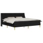 vidaXL Σκελετός κρεβατιού με στρώμα Μαύρο 180 x 200 cm ύφασμα