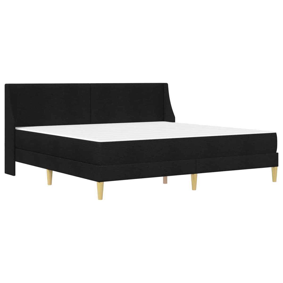 vidaXL Σκελετός κρεβατιού με στρώμα Μαύρο 180 x 200 cm ύφασμα