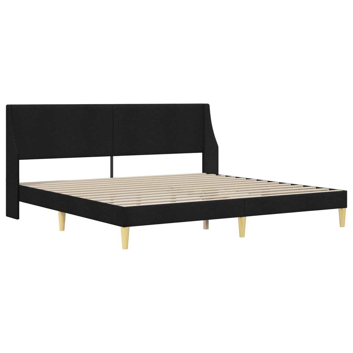 vidaXL Σκελετός κρεβατιού με στρώμα Μαύρο 180 x 200 cm ύφασμα