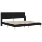 vidaXL Σκελετός κρεβατιού με στρώμα Μαύρο 180 x 200 cm ύφασμα