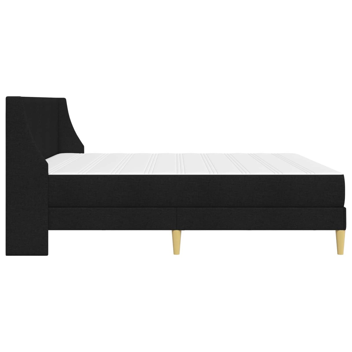 vidaXL Σκελετός κρεβατιού με στρώμα Μαύρο 180 x 200 cm ύφασμα