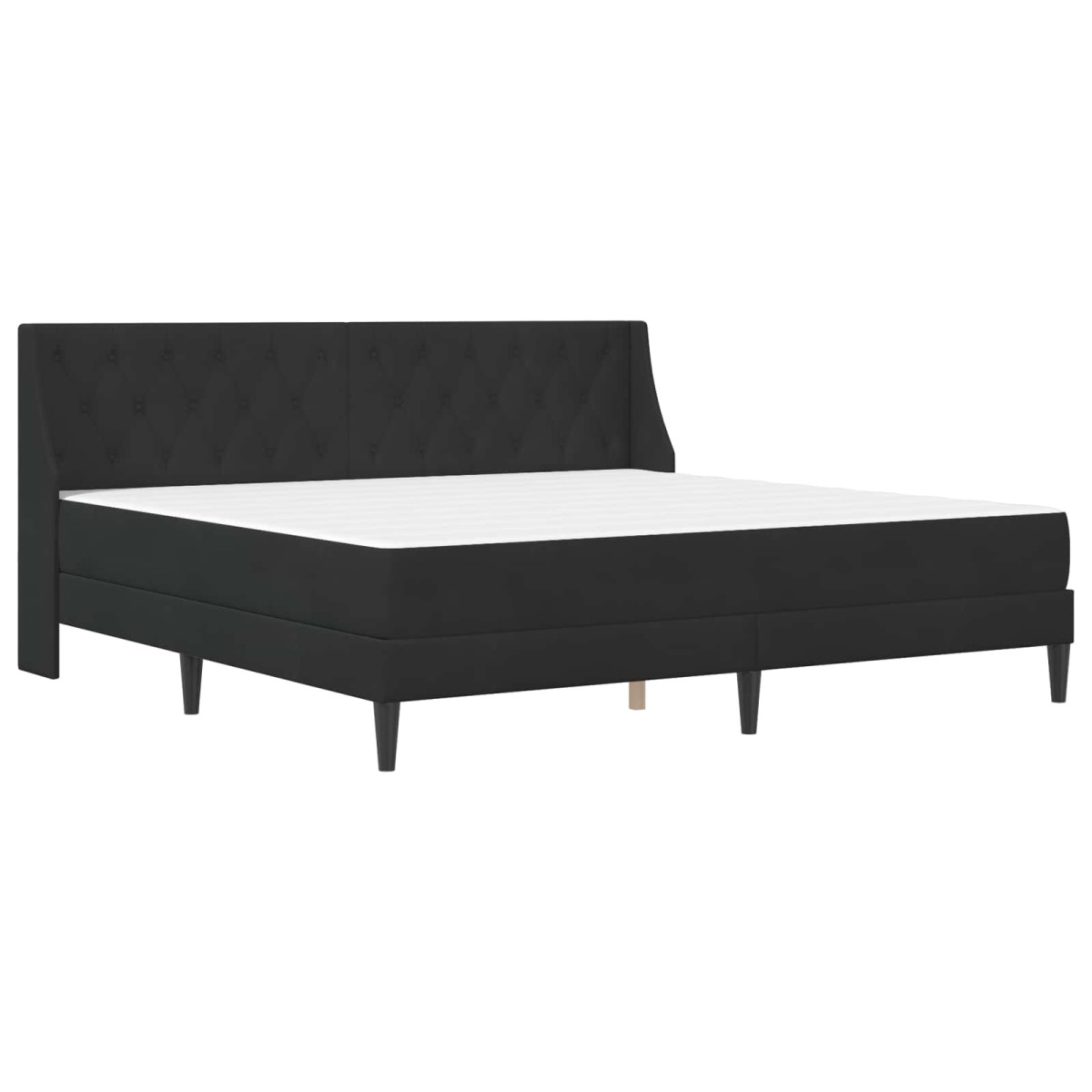 vidaXL Σκελετός κρεβατιού με στρώμα Μαύρο 180 x 200 cm Βελούδο