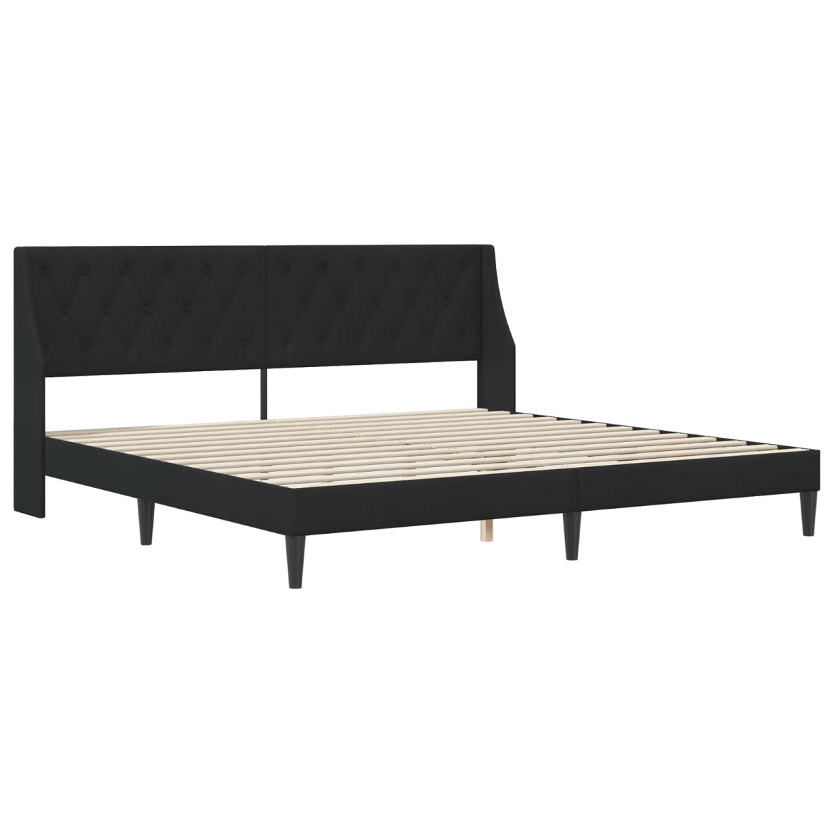 vidaXL Σκελετός κρεβατιού με στρώμα Μαύρο 180 x 200 cm Βελούδο