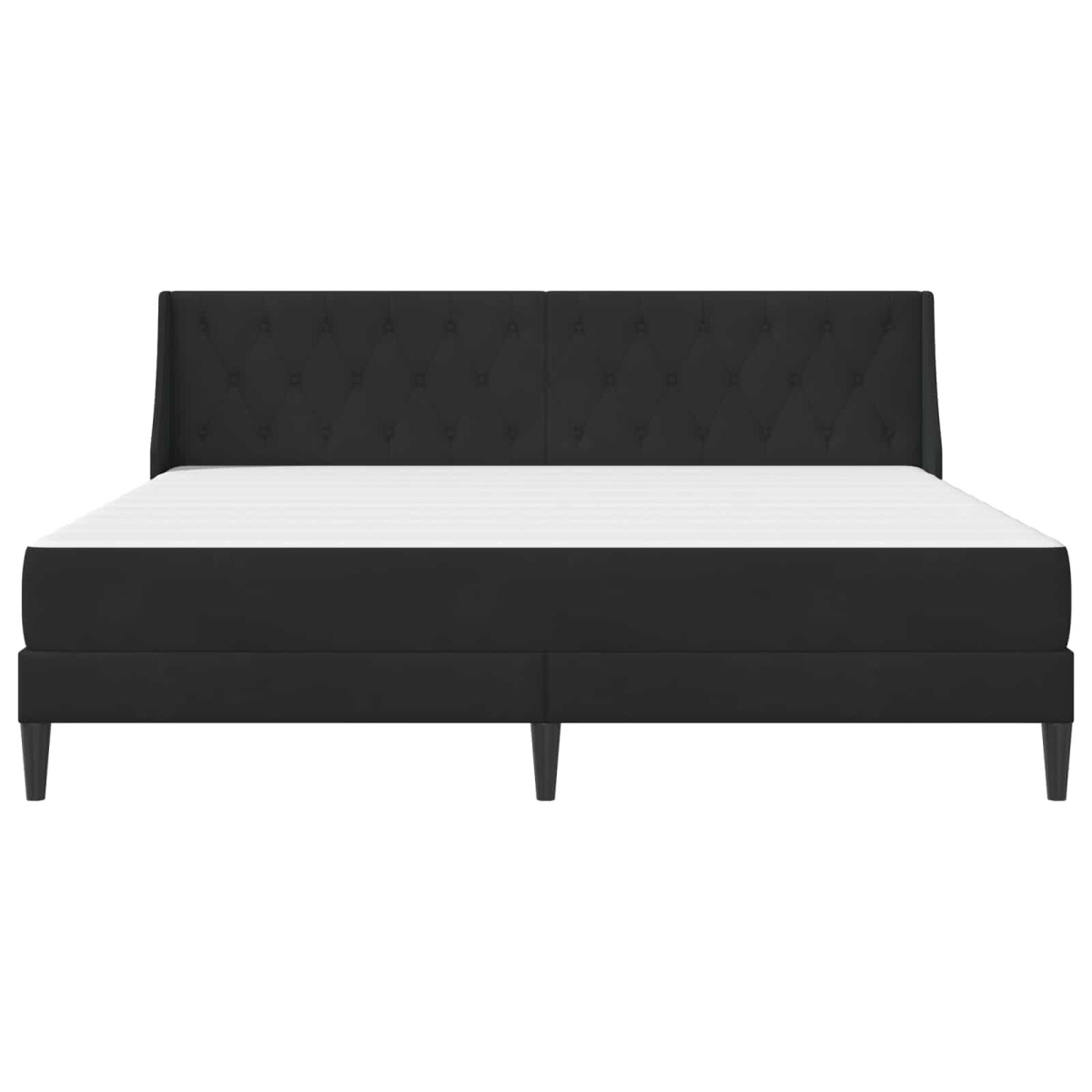 vidaXL Σκελετός κρεβατιού με στρώμα Μαύρο 180 x 200 cm Βελούδο
