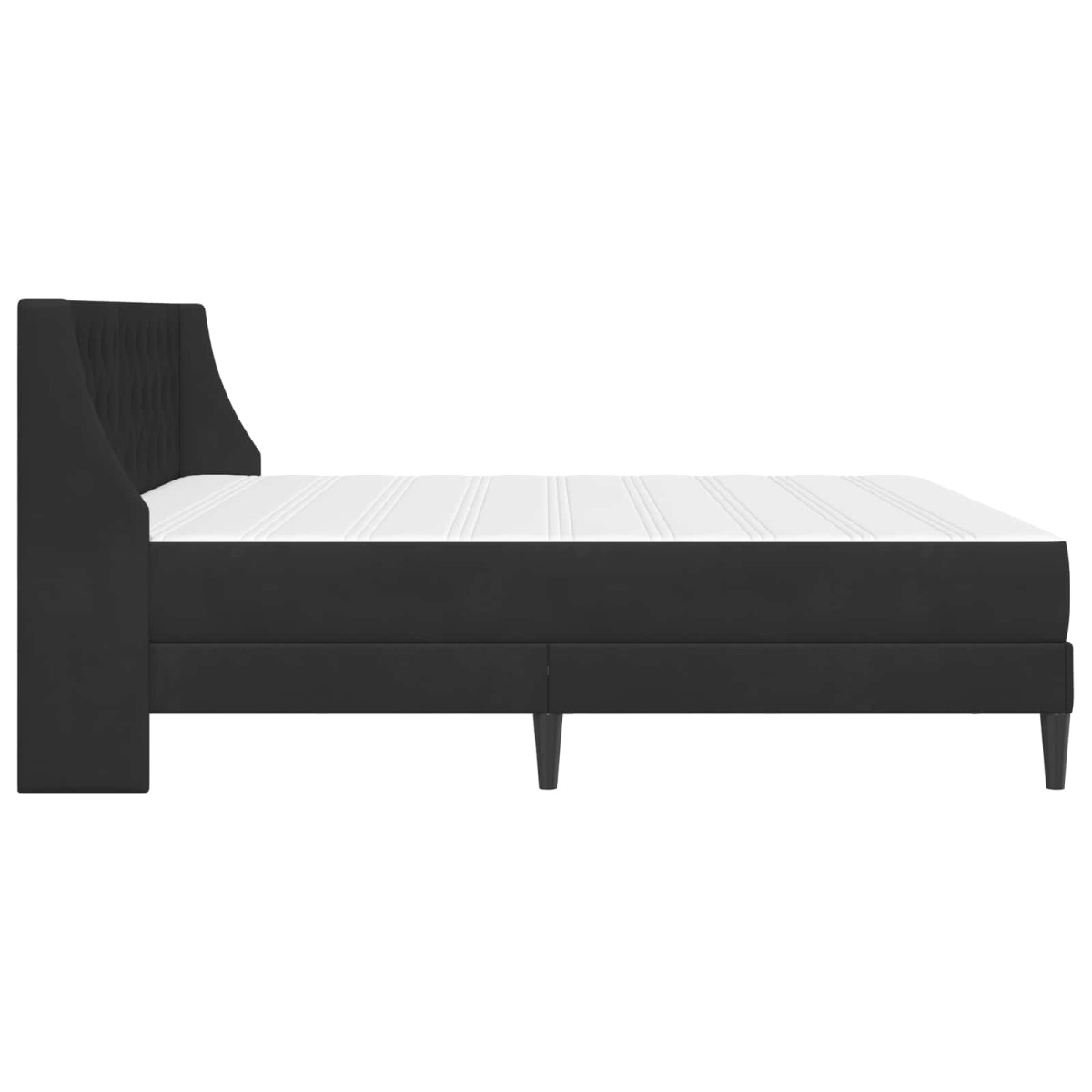vidaXL Σκελετός κρεβατιού με στρώμα Μαύρο 180 x 200 cm Βελούδο