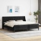 vidaXL Σκελετός κρεβατιού με στρώμα Μαύρο 180 x 200 cm Βελούδο