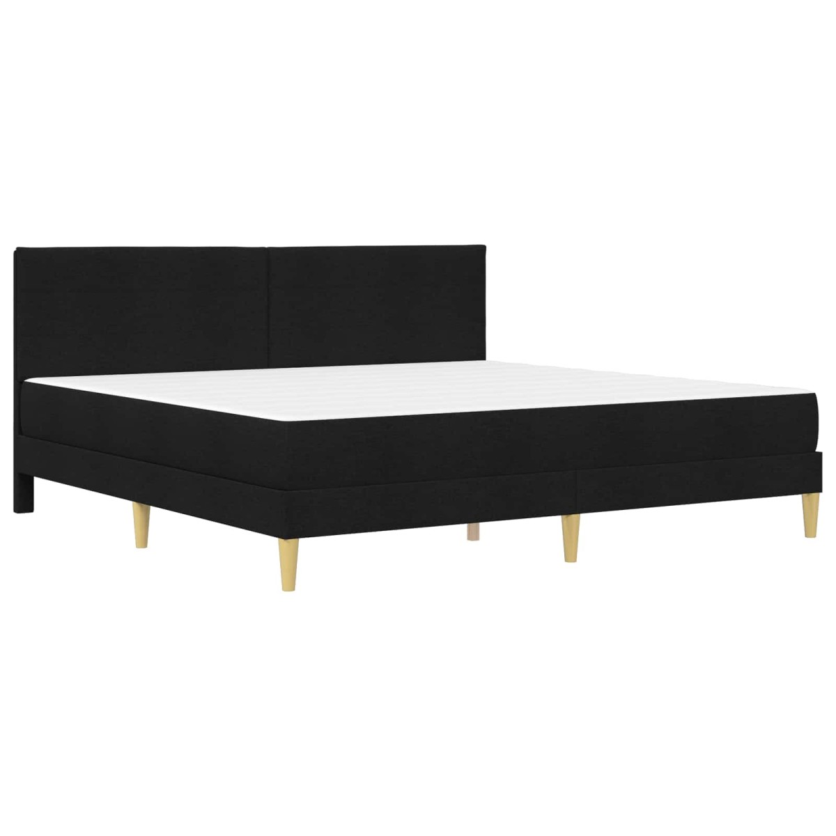 vidaXL Σκελετός κρεβατιού με στρώμα Μαύρο 180 x 200 cm ύφασμα
