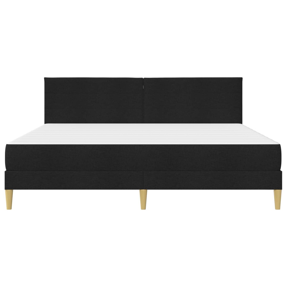 vidaXL Σκελετός κρεβατιού με στρώμα Μαύρο 180 x 200 cm ύφασμα