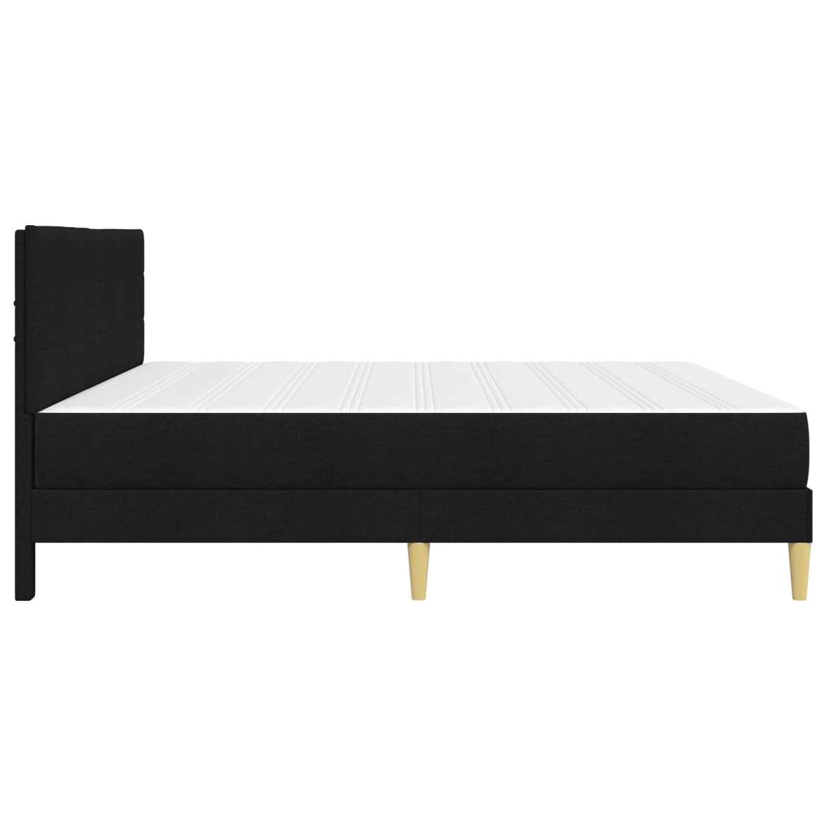 vidaXL Σκελετός κρεβατιού με στρώμα Μαύρο 180 x 200 cm ύφασμα