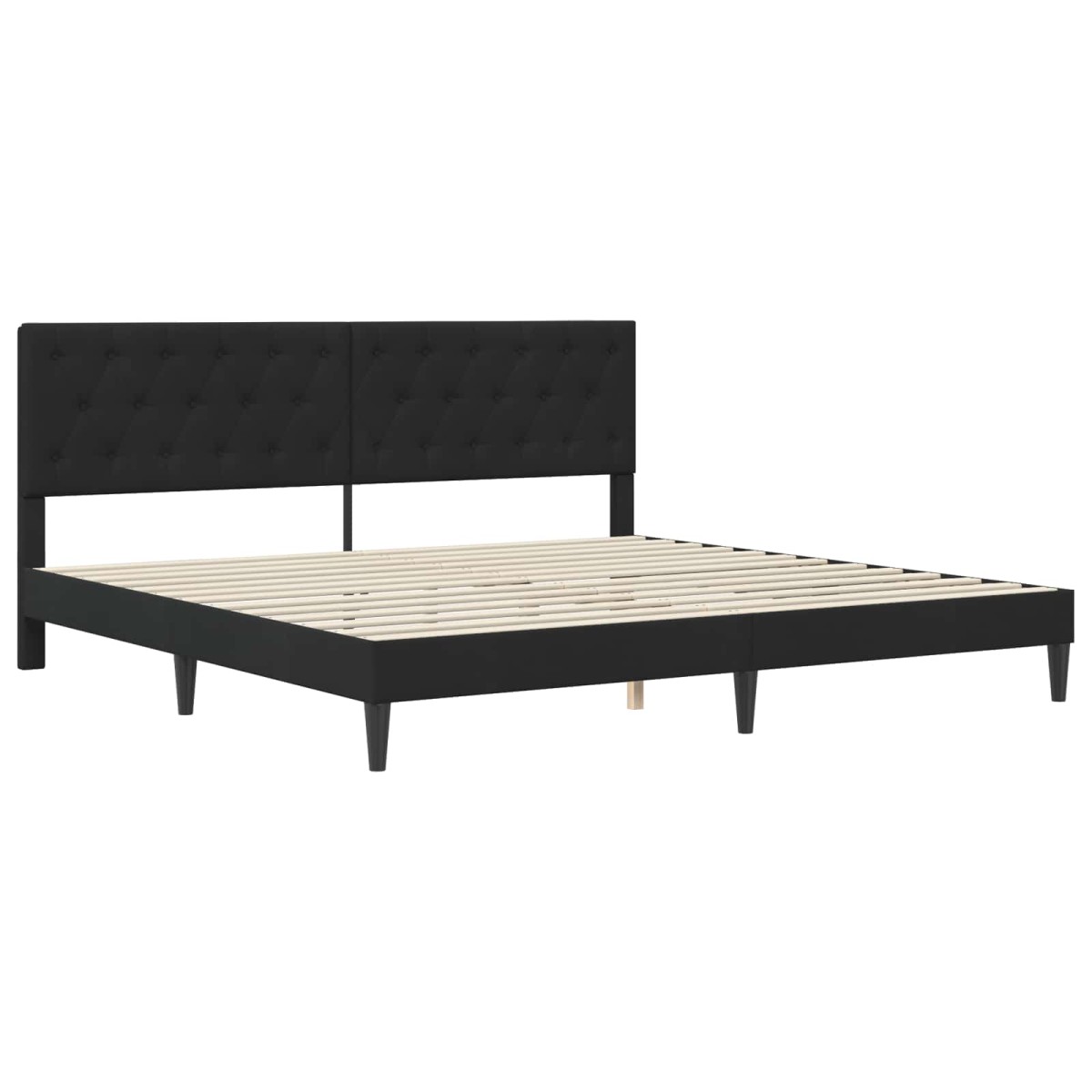 vidaXL Σκελετός κρεβατιού με στρώμα Μαύρο 180 x 200 cm Βελούδο