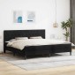 vidaXL Σκελετός κρεβατιού με στρώμα Μαύρο 180 x 200 cm Βελούδο