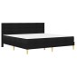 vidaXL Σκελετός κρεβατιού με στρώμα Μαύρο 180 x 200 cm ύφασμα