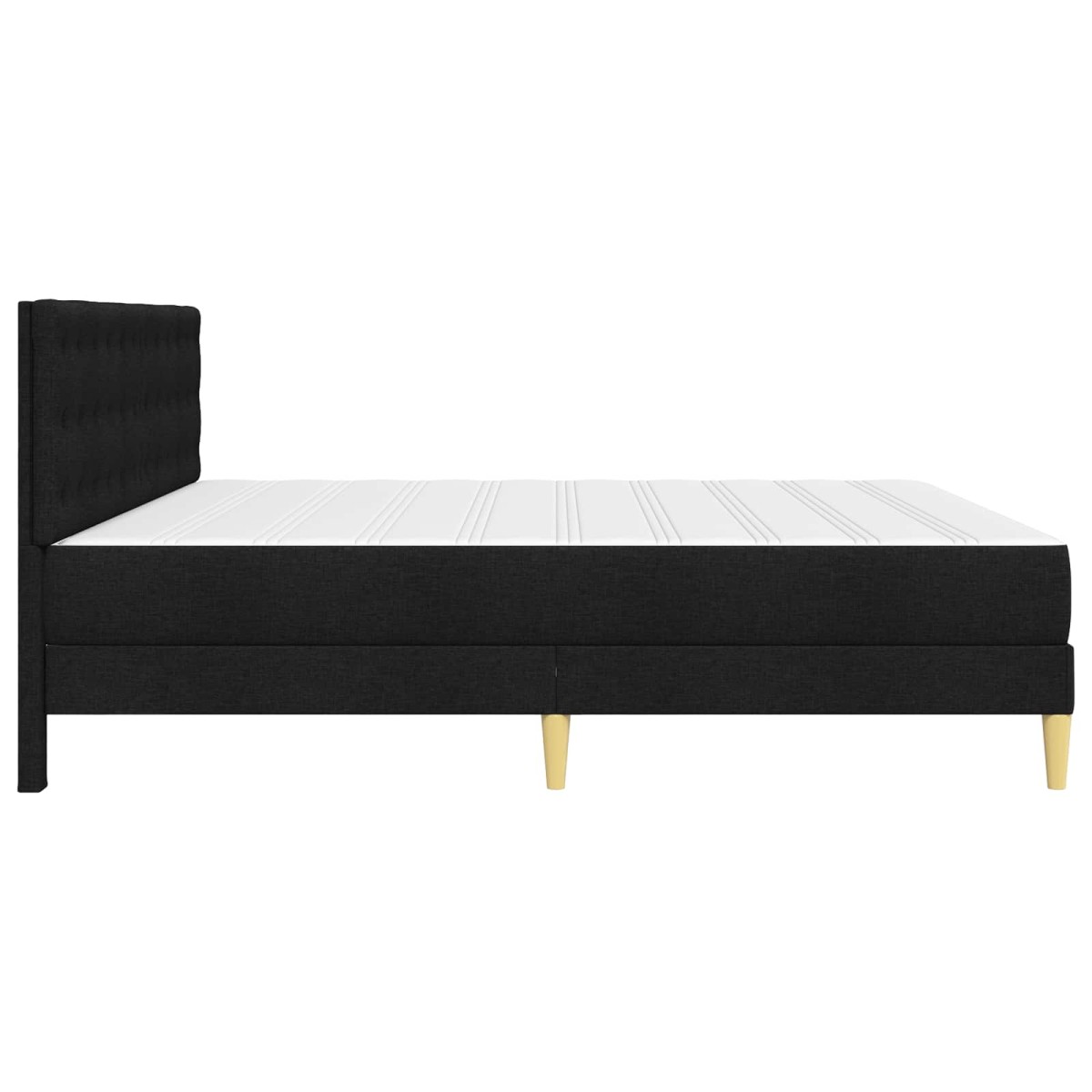 vidaXL Σκελετός κρεβατιού με στρώμα Μαύρο 180 x 200 cm ύφασμα