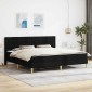 vidaXL Σκελετός κρεβατιού με στρώμα Μαύρο 180 x 200 cm ύφασμα