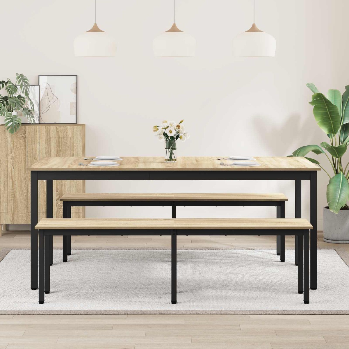 vidaXL Τραπεζαρίες 180 x 90 x 75 cm Επεξεργασμένο Ξύλο Ορθογώνιος