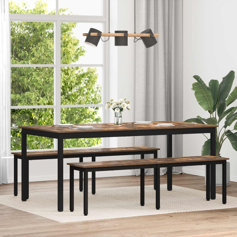 vidaXL Τραπεζαρίες 2 τμχ. 180 x 90 x 75 cm Επεξεργασμένο Ξύλο