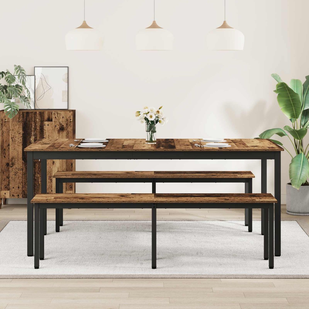 vidaXL Τραπεζαρίες 180 x 90 x 75 cm Επεξεργασμένο Ξύλο Ορθογώνιος