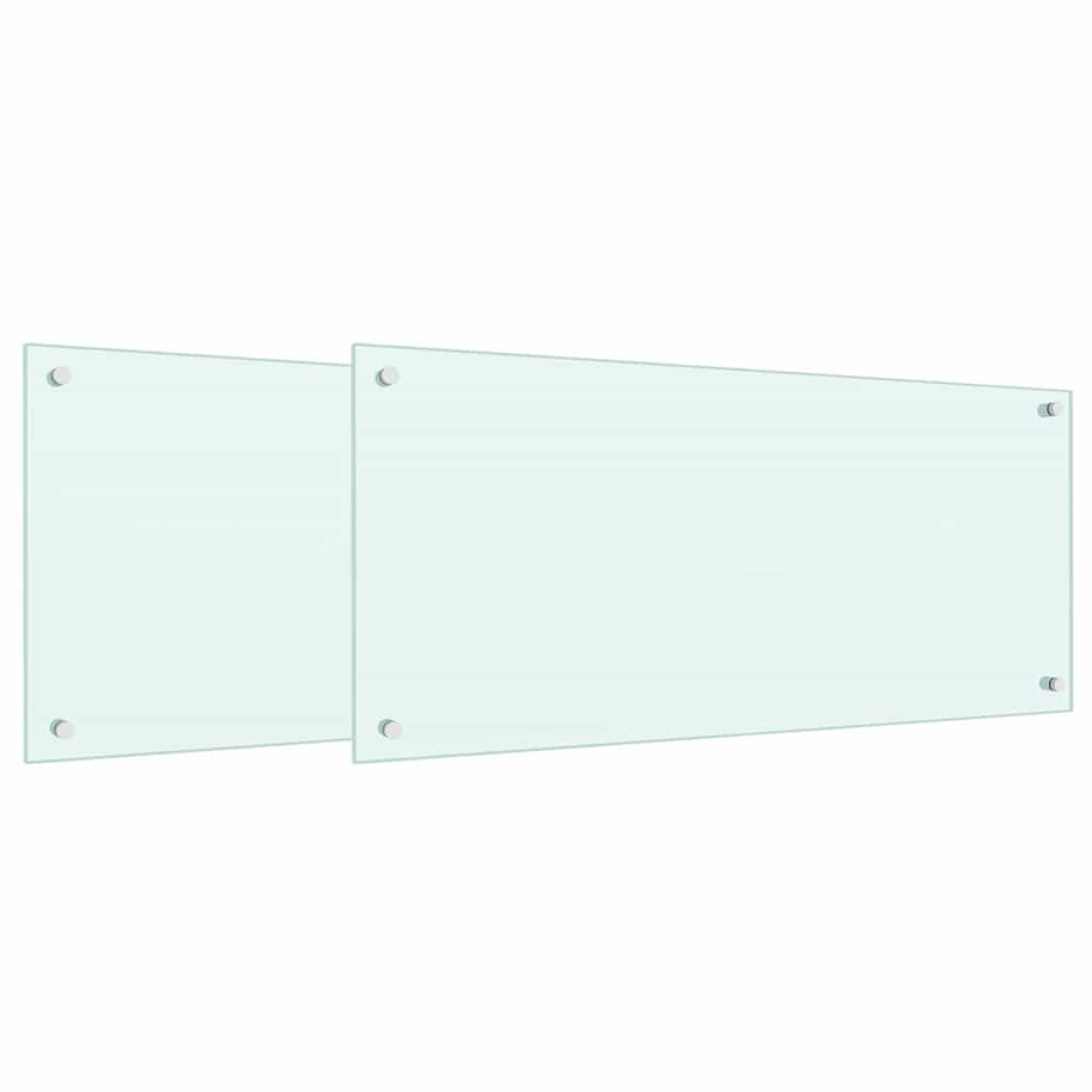 vidaXL Πλάτη κουζίνας 2 τμχ. Λευκό 90 x 40 cm σκληρυμένο γυαλί