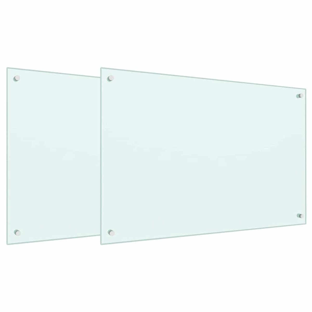 vidaXL Πλάτη κουζίνας 2 τμχ. Λευκό 90 x 60 cm σκληρυμένο γυαλί