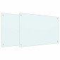 vidaXL Πλάτη κουζίνας 2 τμχ. Λευκό 90 x 60 cm σκληρυμένο γυαλί