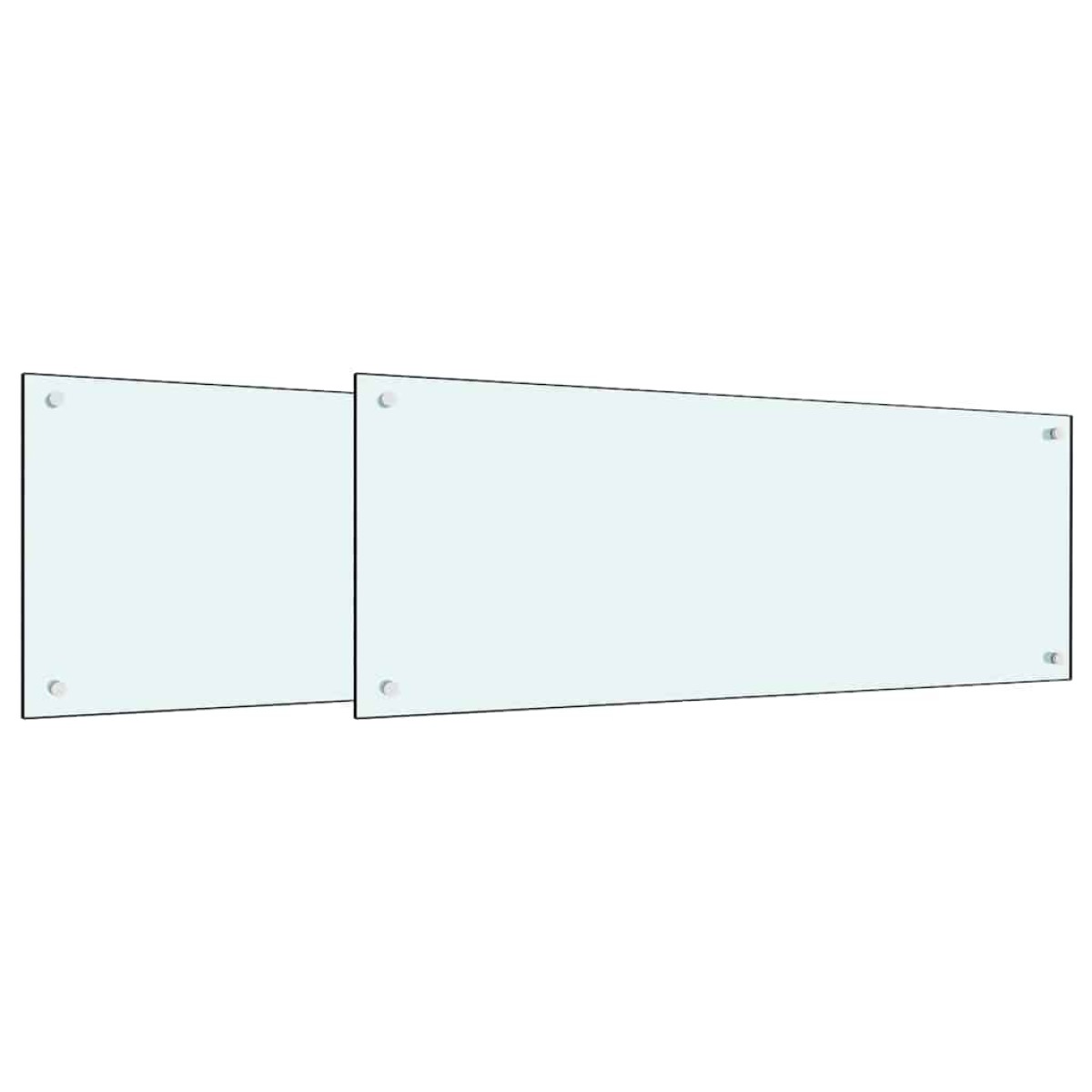 vidaXL Πλάτη κουζίνας 2 τμχ. Λευκό 100 x 40 cm σκληρυμένο γυαλί