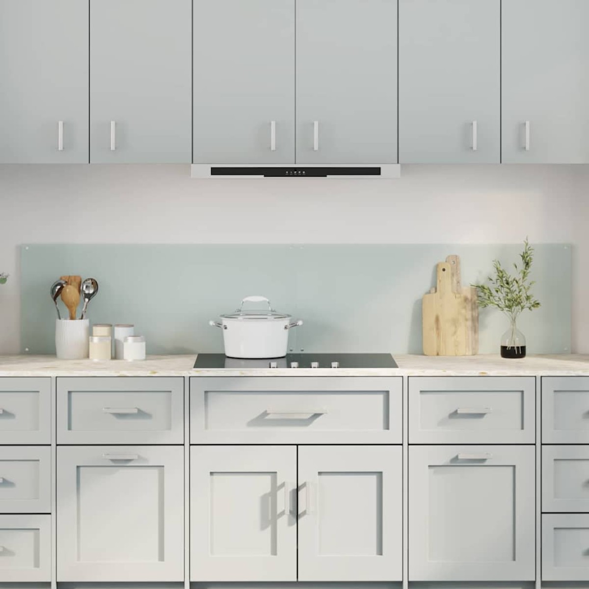 vidaXL Πλάτη κουζίνας 2 τμχ. Λευκό 100 x 40 cm σκληρυμένο γυαλί