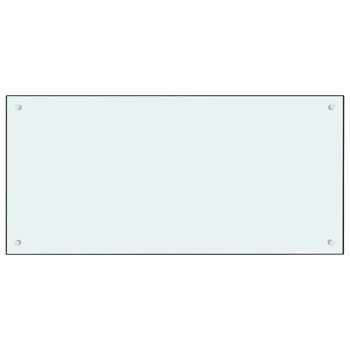 vidaXL Πλάτη κουζίνας 2 τμχ. Λευκό 100 x 50 cm σκληρυμένο γυαλί
