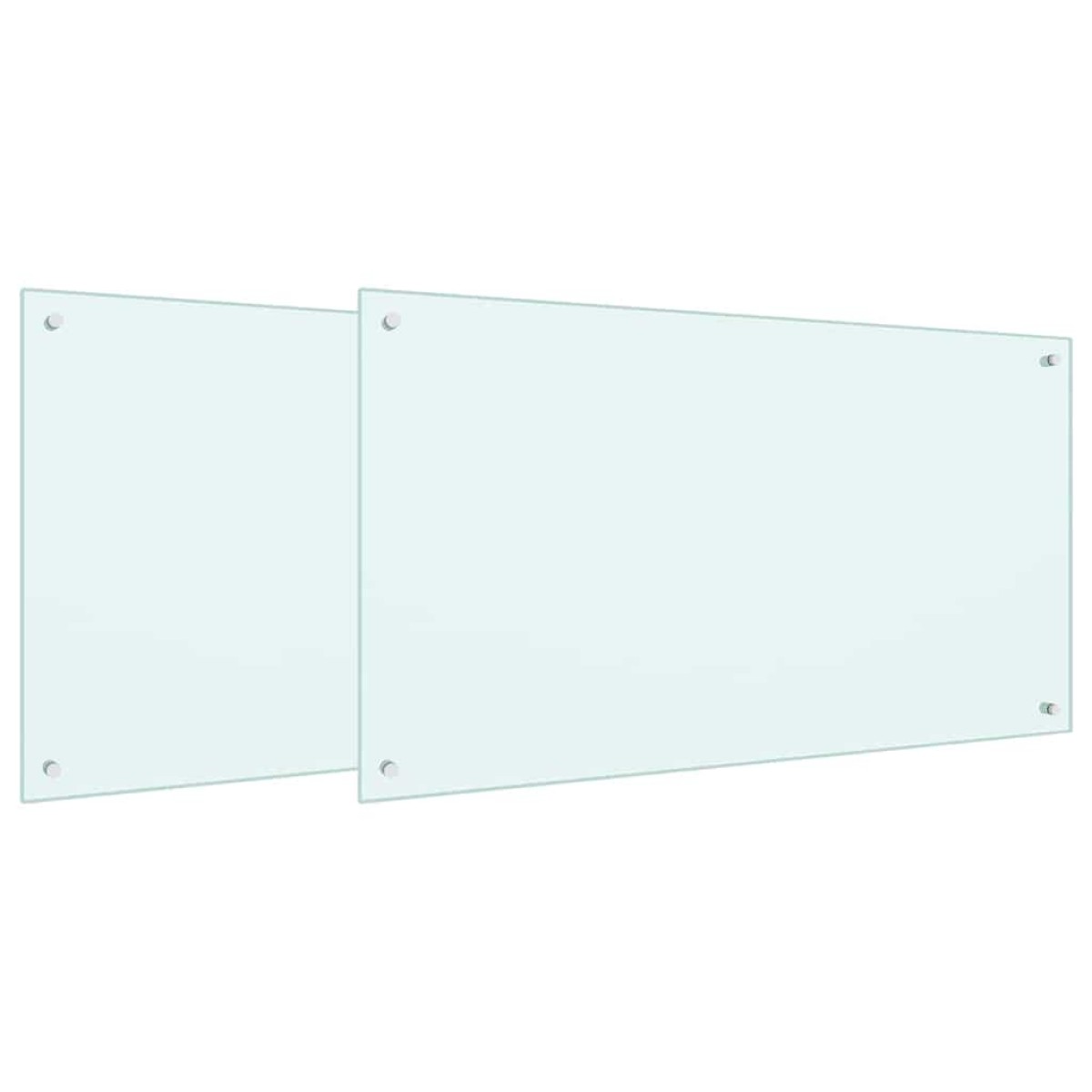 vidaXL Πλάτη κουζίνας 2 τμχ. Λευκό 100 x 60 cm σκληρυμένο γυαλί