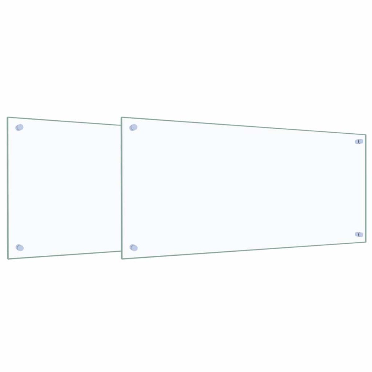 vidaXL Πλάτη κουζίνας 2 τμχ. Διαφανές 90 x 40 cm σκληρυμένο γυαλί
