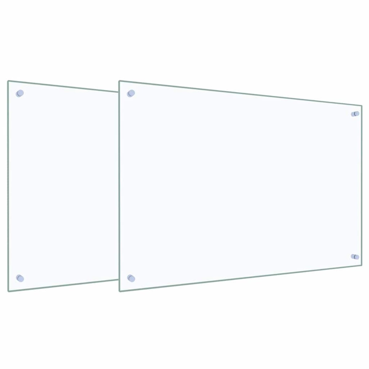 vidaXL Πλάτη κουζίνας 2 τμχ. Διαφανές 90 x 60 cm σκληρυμένο γυαλί