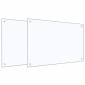 vidaXL Πλάτη κουζίνας 2 τμχ. Διαφανές 90 x 60 cm σκληρυμένο γυαλί