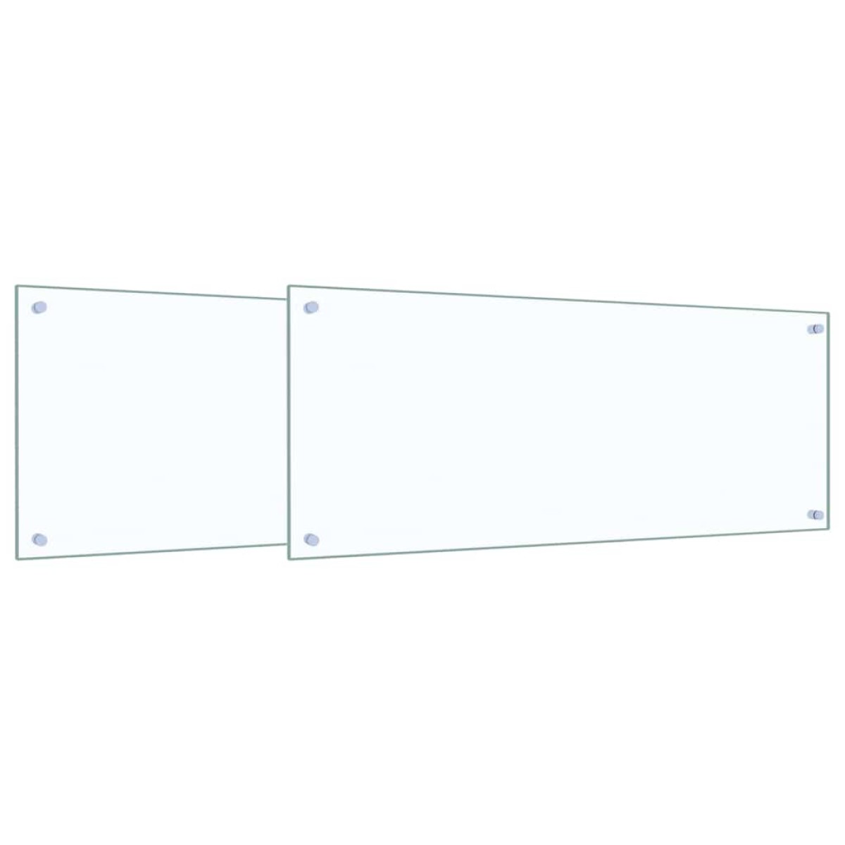 vidaXL Πλάτη κουζίνας 2 τμχ. Διαφανές 100 x 40 cm σκληρυμένο γυαλί