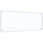 vidaXL Πλάτη κουζίνας 2 τμχ. Διαφανές 100 x 40 cm σκληρυμένο γυαλί