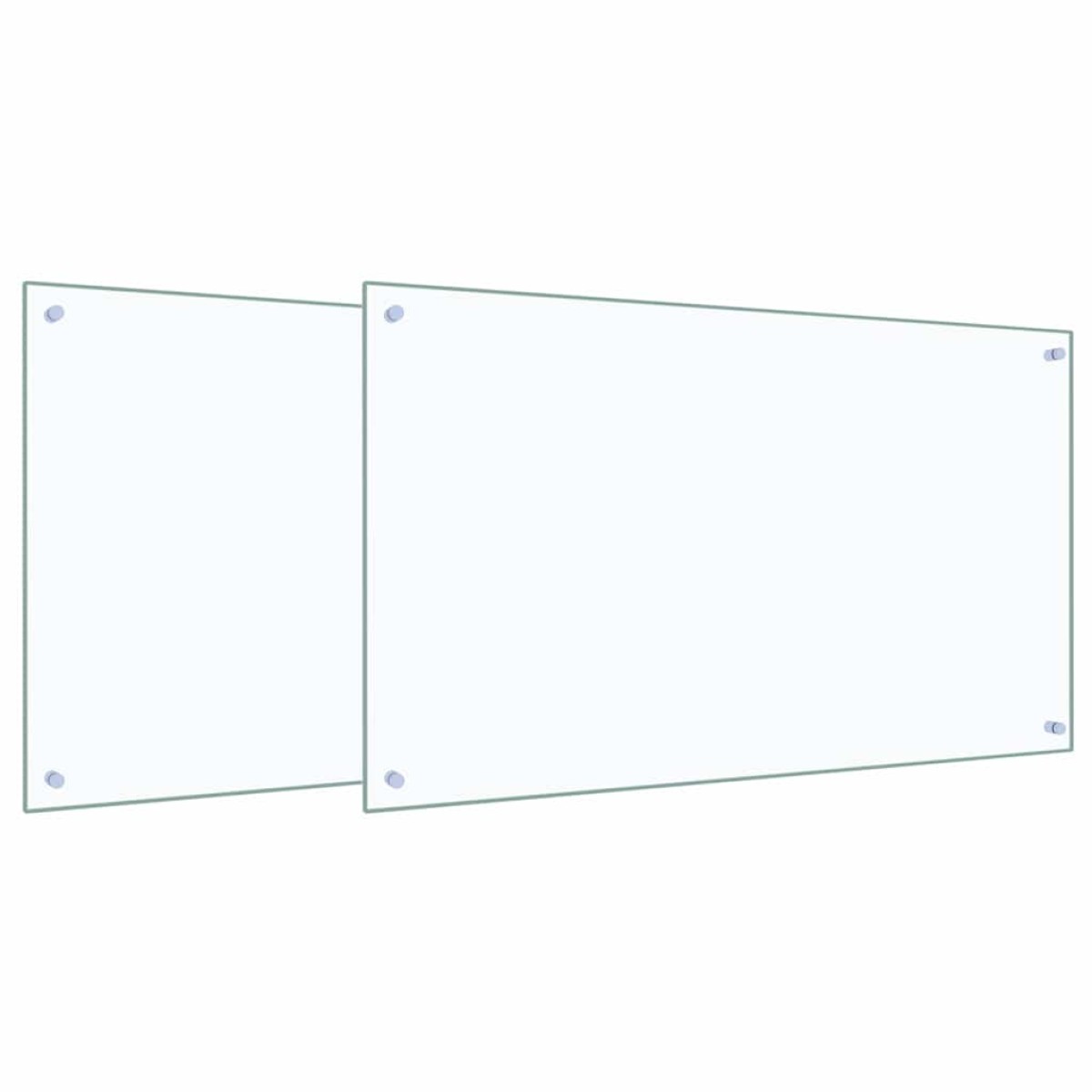 vidaXL Πλάτη κουζίνας 2 τμχ. Διαφανές 100 x 60 cm σκληρυμένο γυαλί