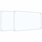 vidaXL Πλάτη κουζίνας 2 τμχ. Διαφανές 100 x 60 cm σκληρυμένο γυαλί