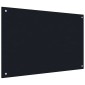 vidaXL Πλάτη κουζίνας 2 τμχ. Μαύρο 90 x 60 cm σκληρυμένο γυαλί