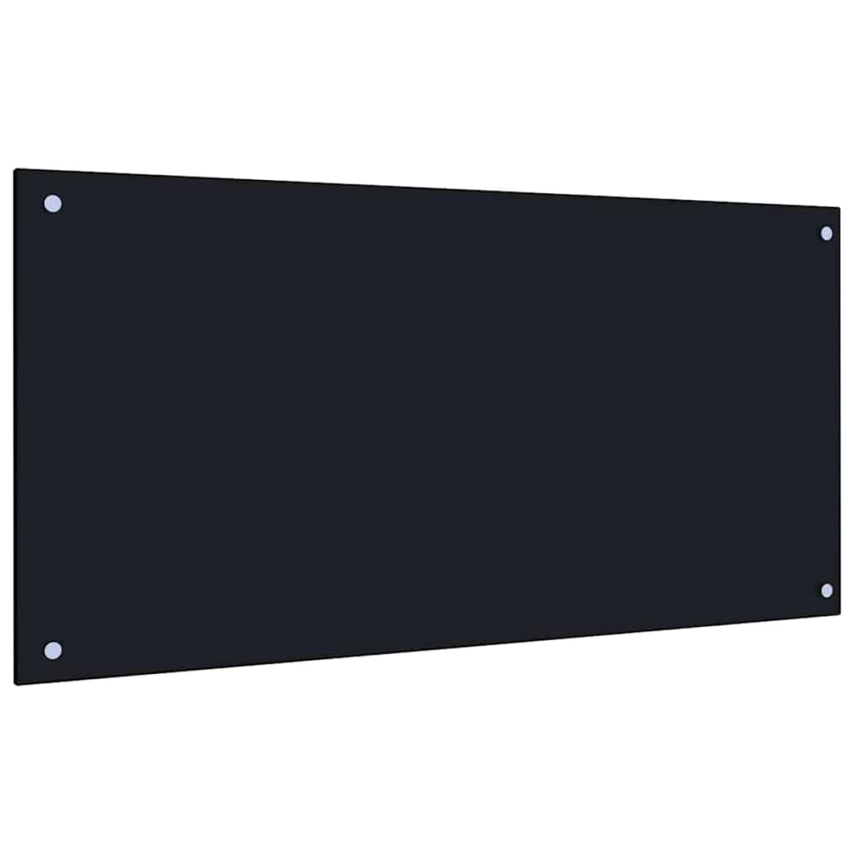 vidaXL Πλάτη κουζίνας 2 τμχ. Μαύρο 100 x 50 cm σκληρυμένο γυαλί
