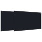 vidaXL Πλάτη κουζίνας 2 τμχ. Μαύρο 100 x 60 cm σκληρυμένο γυαλί