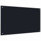 vidaXL Πλάτη κουζίνας 2 τμχ. Μαύρο 100 x 60 cm σκληρυμένο γυαλί