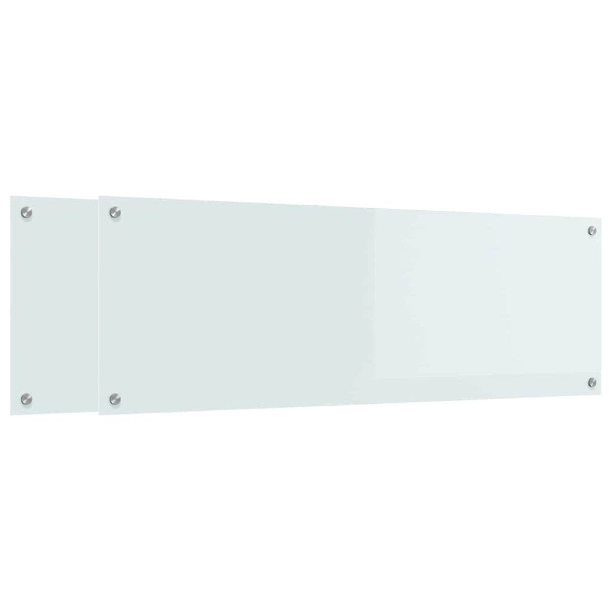 vidaXL Πλάτη κουζίνας 2 τμχ. Λευκό 120 x 40 cm σκληρυμένο γυαλί