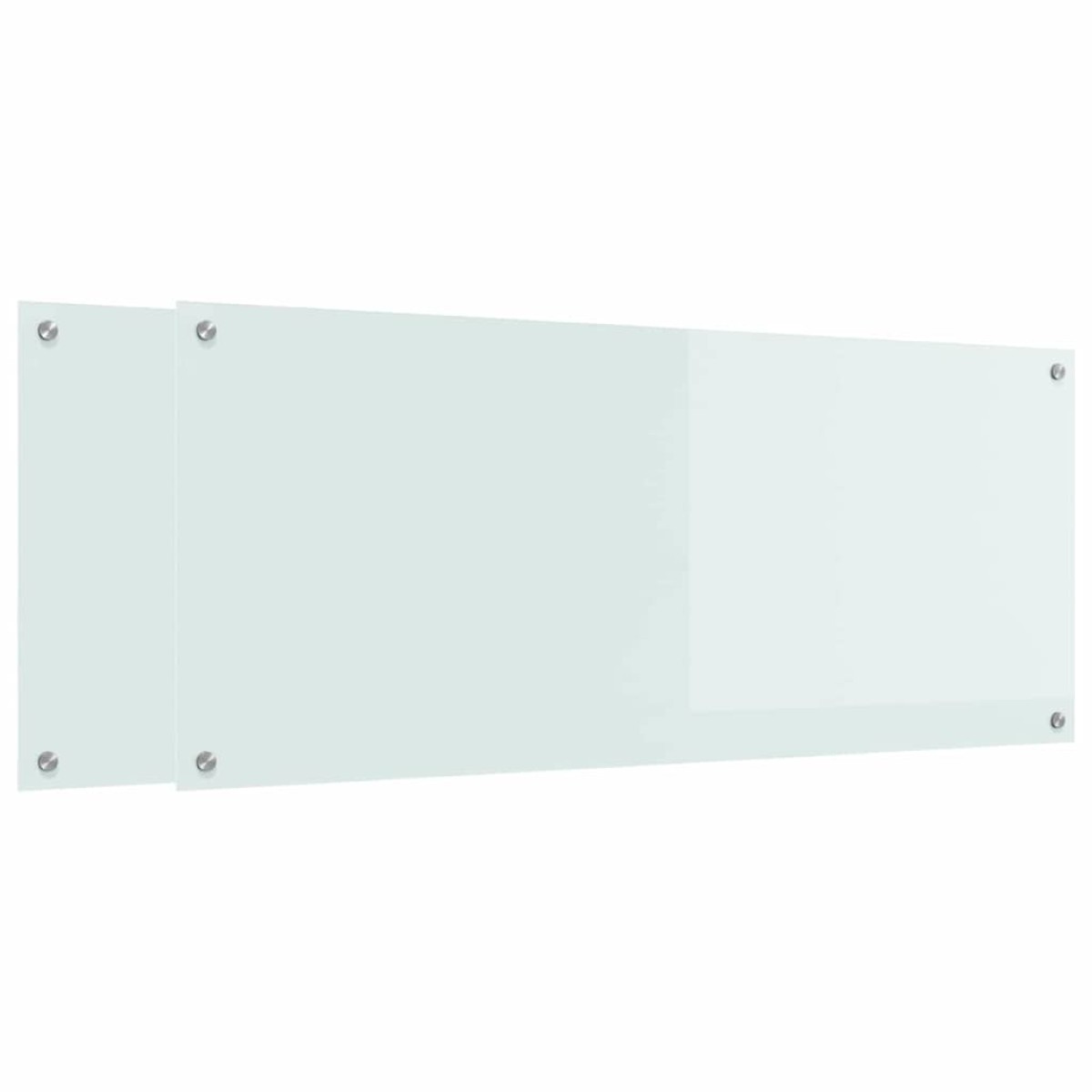 vidaXL Πλάτη κουζίνας 2 τμχ. Λευκό 120 x 50 cm σκληρυμένο γυαλί