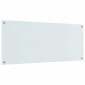 vidaXL Πλάτη κουζίνας 2 τμχ. Λευκό 120 x 50 cm σκληρυμένο γυαλί