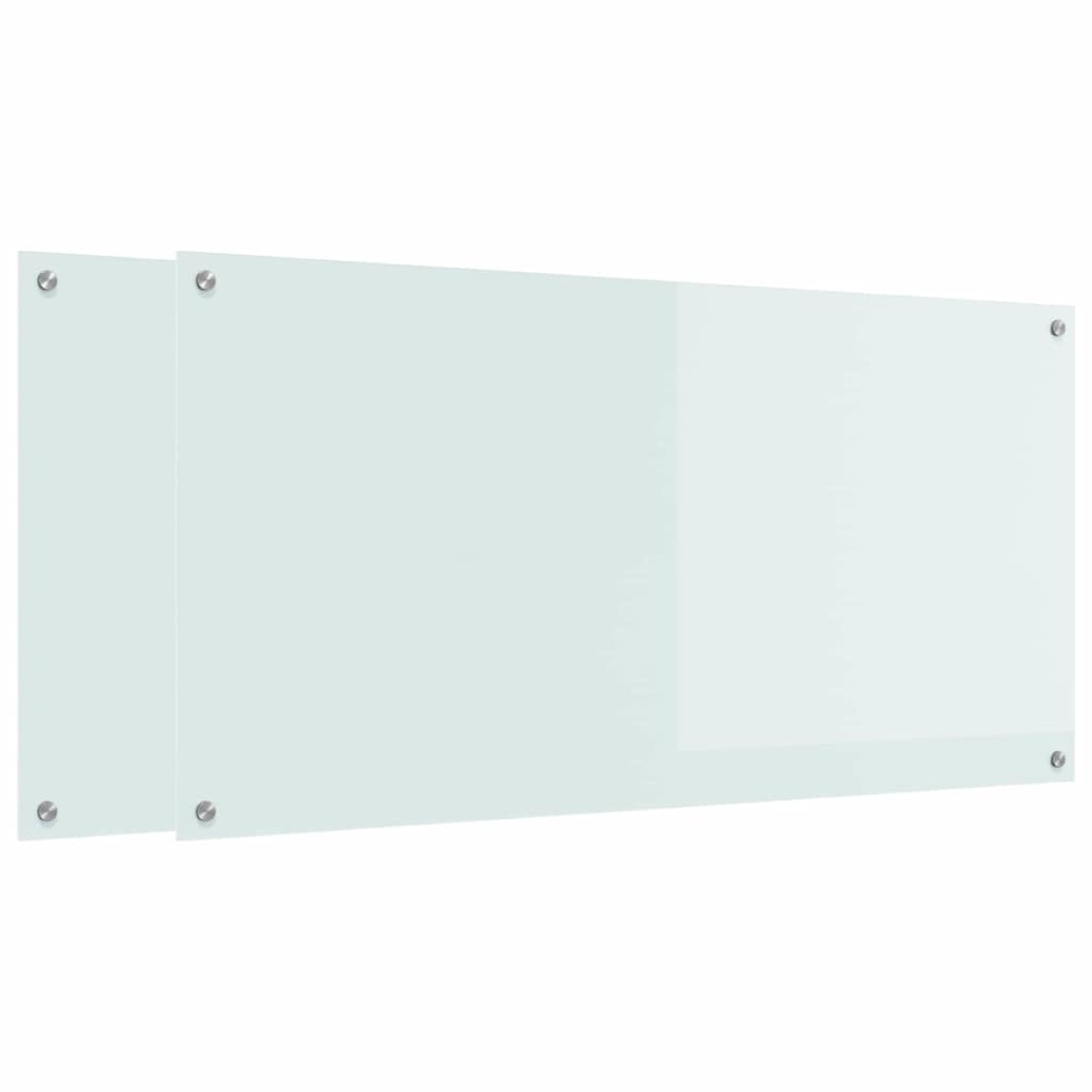 vidaXL Πλάτη κουζίνας 2 τμχ. Λευκό 120 x 60 cm σκληρυμένο γυαλί